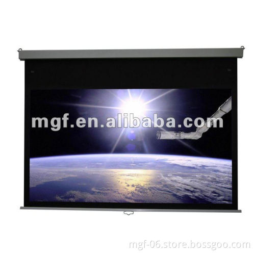 Wall Mounted manual projector screen with self-locking device